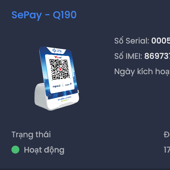 SePay dashboard