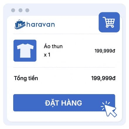Đặt hàng trên Haravan