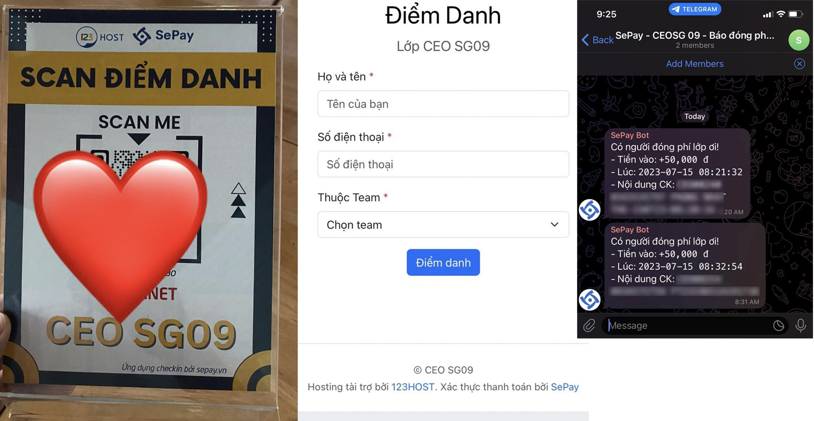 sepay diem danh