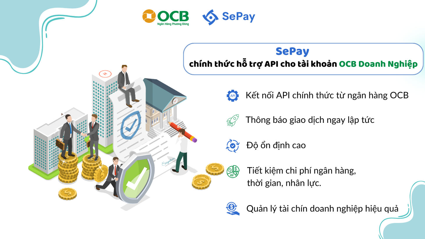SePay chính thức hỗ trợ API cho tài khoản OCB doanh nghiệp