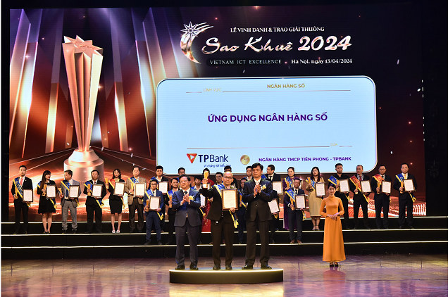 TPBank nhận giải thưởng tại lễ vinh danh Sao Khuê 2024