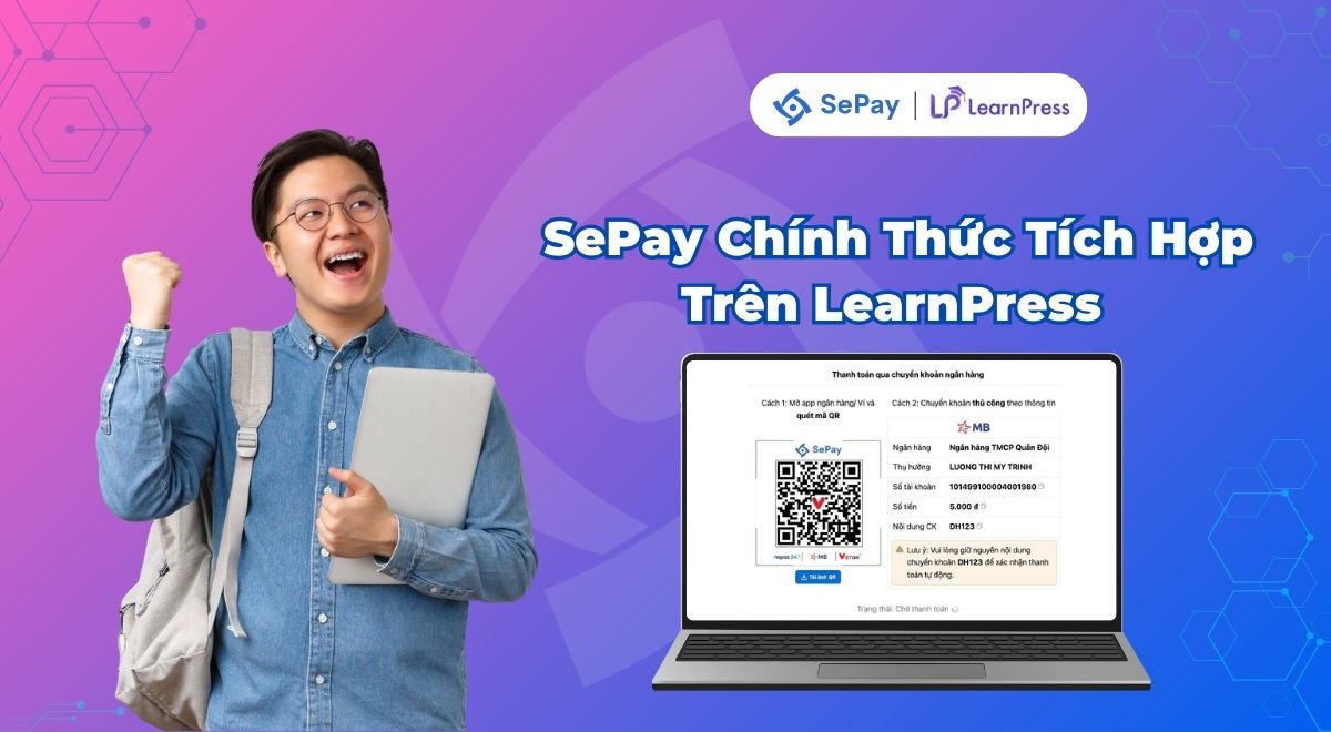 SePay chính thức tích hợp trên LearnPress