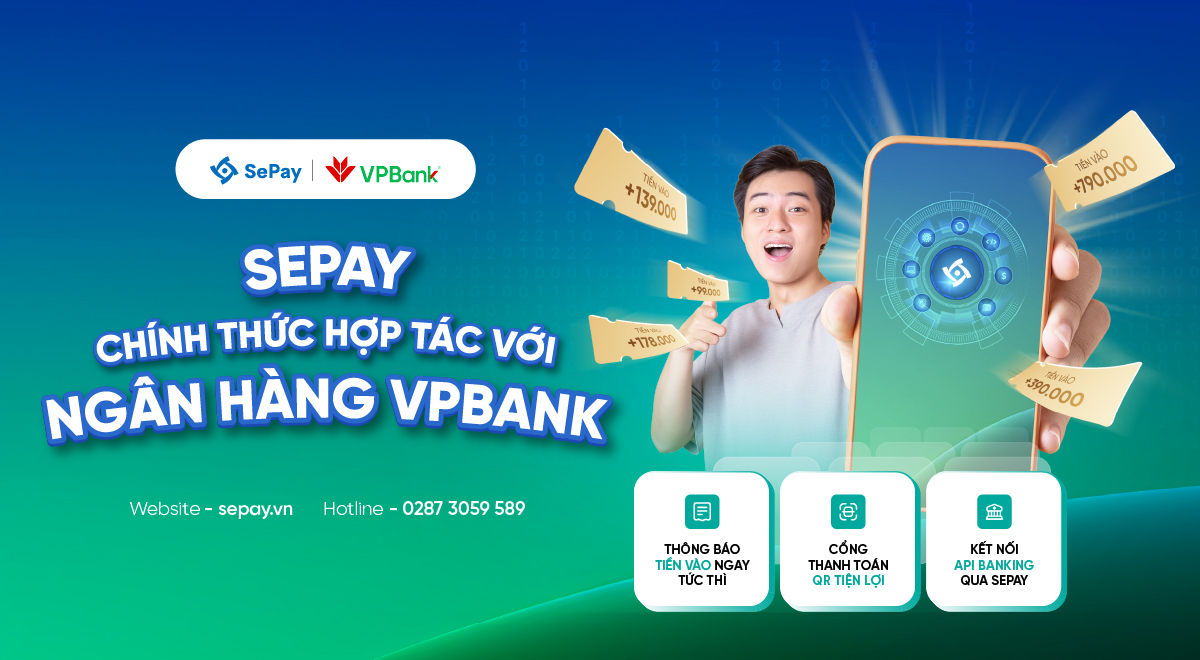 SePay chính thức hợp tác với ngân hàng VPBank