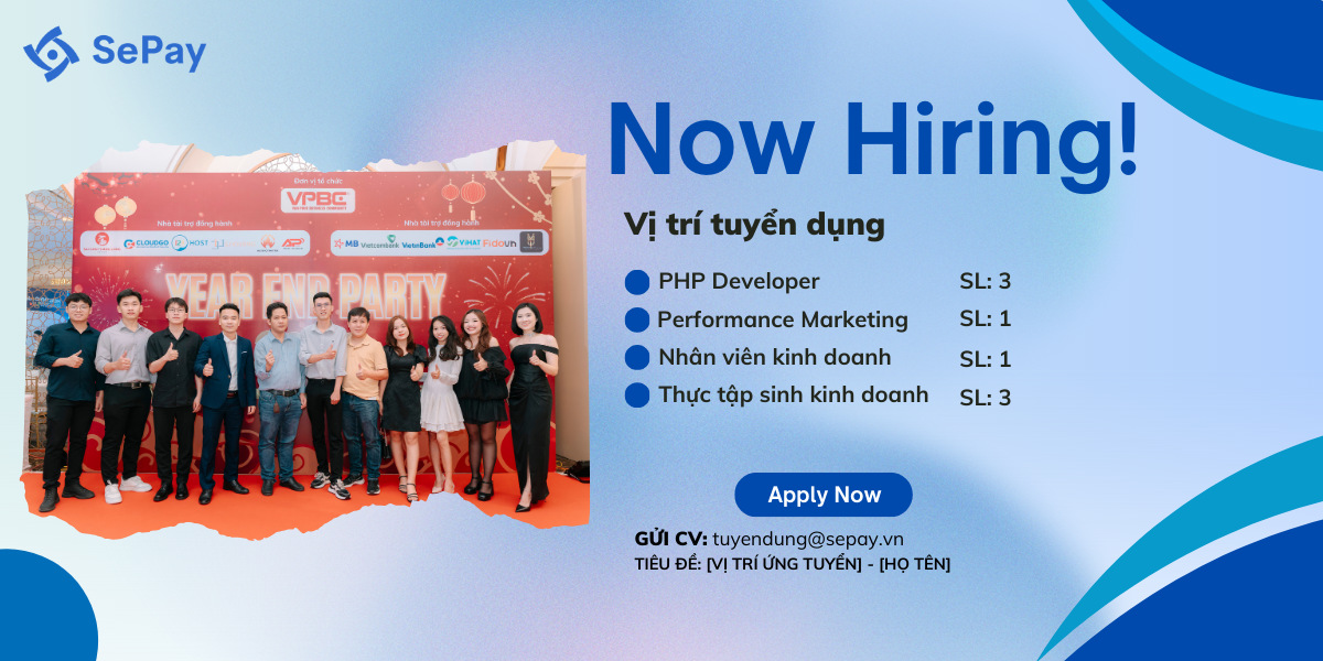 Banner tuyển dụng SePay 2025