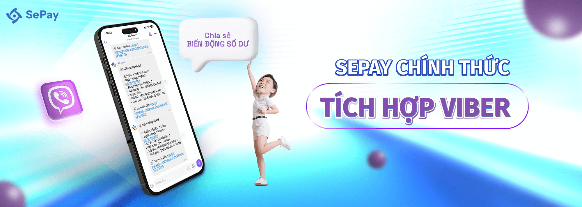SePay chính thức tích hợp Viber