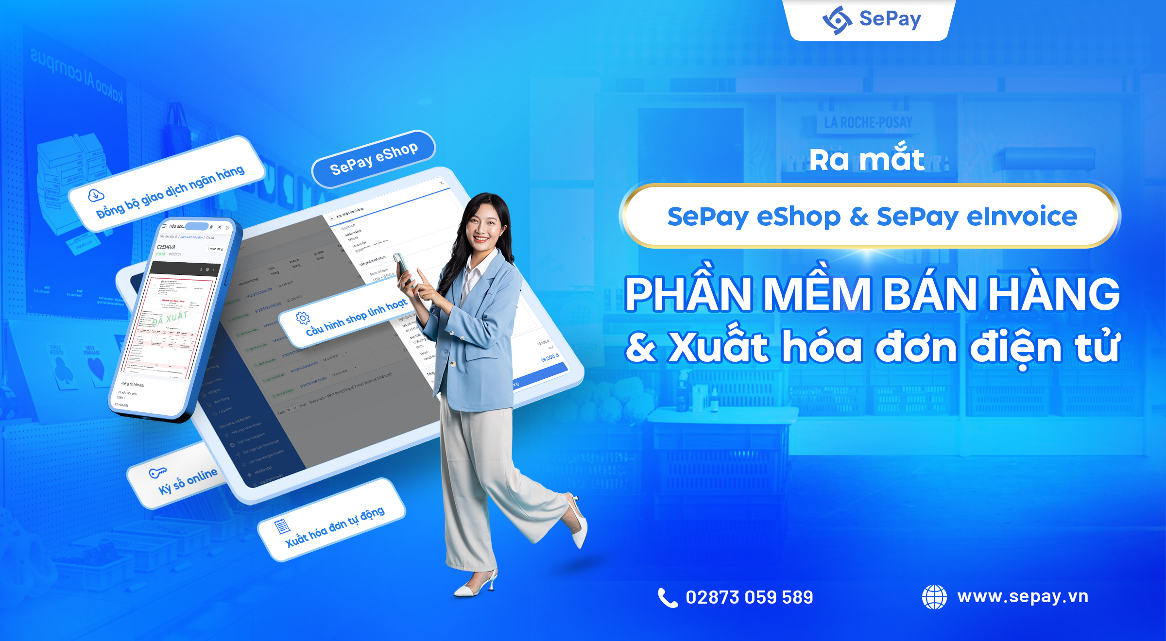 Ra mắt SePay eShop và SePay eInvoice: Phần mềm bán hàng & xuất hóa đơn điện tử