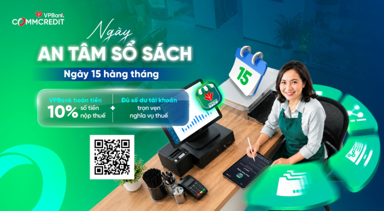 SePay đồng hành giới thiệu chương trình “Ngày An Tâm Sổ Sách” của VPBank: hoàn 10% tiền thuế cho hộ kinh doanh