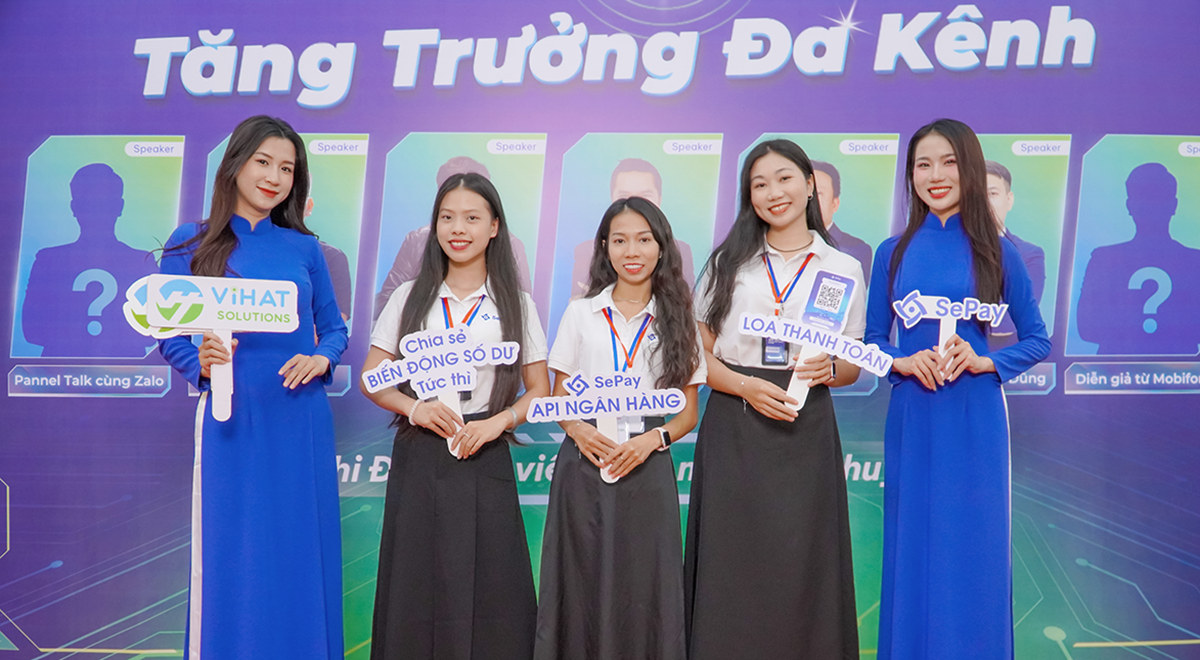 Đội ngũ SePay tại khu vực Tăng Trưởng Đa Kênh sự kiện DSC Day 2025