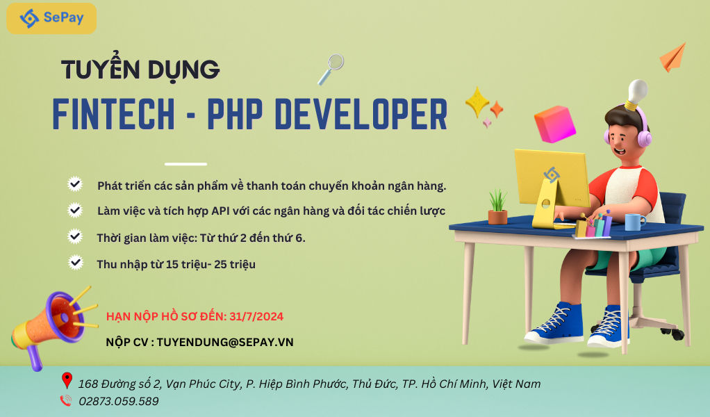 Tuyển dụng Fintech PHP Developer tại SePay